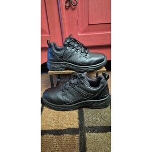 ACE Work Boots Men 11 Women 12.5 Imperial Aluminum Toe Black Low Cut Worn Once